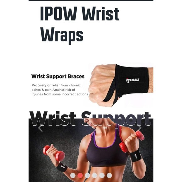 NWOT iPow Wrist Wrap Weightlifting Exercise Band - Picture 7 of 8